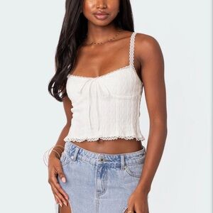 edikted lace knit tank top